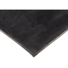 Neoprene Sheet, 50A Durometer, Solid, Smooth Finish, Adhesive Backing, Black, Inch