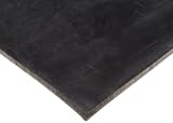 High-Strength Neoprene Rubber Sheet, No Backing, 70A Durometer, Smooth, Black, 3/16 Thick, 2 Width, 36 Length