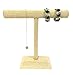 Bejeweled Display New Beige Linen Wood Necklace & Bracelet T-Bar Jewelry Display Stand 12