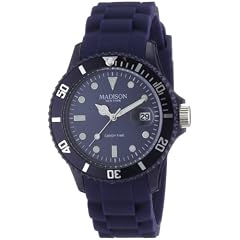 Madison New York Unisex-Armbanduhr Candy Time Silicon Analog Silikon dunkelblau U4167/07/2