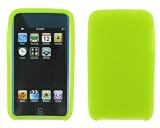 Premium Smooth Silicone Skin Case Cover with Screen Protector for iPod Touch 2 Geneartion 2 8gb 16gb 32gb MP3 Player + Bonus Young Micro Shoe Silicone Skin Pouch compatible with Nike+ Sensor (iPod Touch 2 NOT included), Neon
