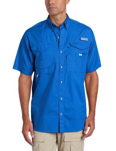Columbia Men's Bonehead Short Sleeve Shirt, XX-Large, Vivid Blue