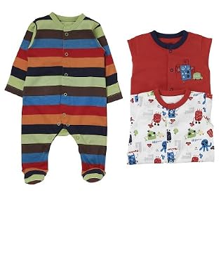 Boys Monster Cars Sleepsuits - 3pk