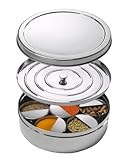 Spice Tiffin Masala Dabba with Spice Levelers in Each Bowl