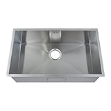 740 x 440 mm Rectangle Undermount Deep Wide Single Bowl Handmade Satin Stainless Steel Kitchen Sink 