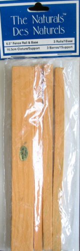 The Naturals: Wood 6 1/2″ Fence Rail & Base