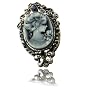 Retro Victorian Gray Cameo Brooch Pin - Iridescent&hellip Pins by Stylephyle