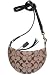 AUTHENTIC COACH MINI SIGNATURE SMALL CROSSBODY BAG Style Number 10840 with dark Brown Leather trim