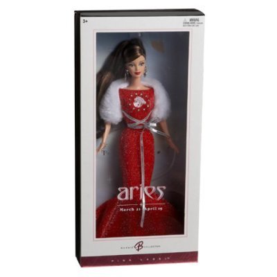 Childrens Toyshop  Toys : Barbie Collector Pink Label Edition Zodiac Dolls - Aries (March 21 - April 20)