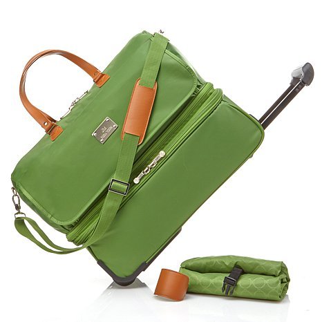 Joy Mangano TravelEase Light Double Decker Wheeled Duffle – OLIVE GREEN Joy Mangano TravelEase Light Double Decker Wheeled Duffle – OLIVE GREEN
