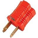 GE 14404 Polarized Grounding Adapter, Orange, 2-Pack