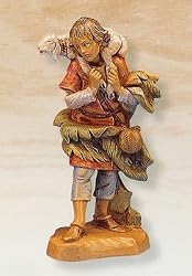 Fontanini 5" Shepherd Gabriel with Lamb Christmas Nativity Figurine #72551