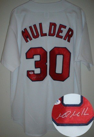 Mark Mulder Autographed/Hand Signed Authentic St. Louis Cardinals Jersey