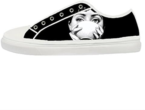 Dander Men's Printed Fornasetti face Canvas Shoes (Men) US8