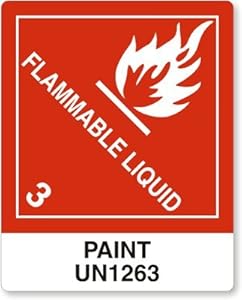 Amazon.com : Flammable Liquid UN 1263 Pai