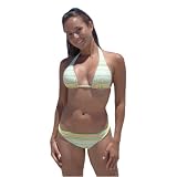 Candy Girl green striped Brazilian Bathing Suit Bikini by Cabo Beachwear Swimwear Swimsuit