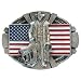 Cowboy With US Flag Belt Buckle
