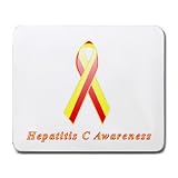Hepatitis C Awareness Ribbon Mouse Pad