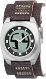 Fossil BG2060 Stainless Steel Gents Big Tic Brown Leather Cuff Watch