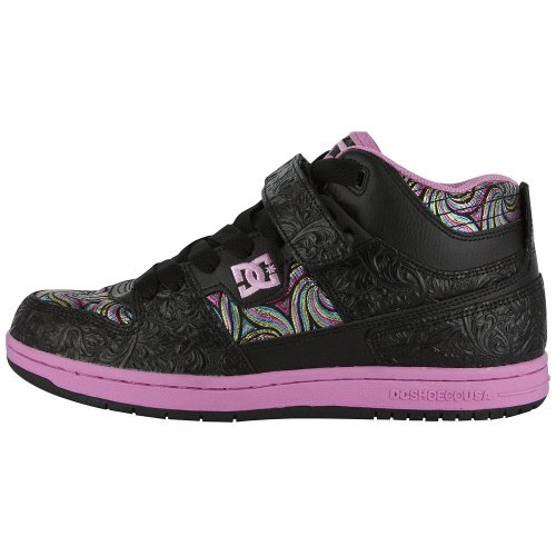 DC Women's Jersey City Sneaker,Black/Super Pink,8.5 M
