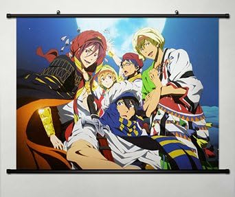 Bargain Buy 1 Get 1 FREE! Home Decor Anime Wall Scroll Poster Free! - Iwatobi Swim Club Cosplay (31.5 X 23.6 Inches)