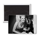 Lesley Langley - 3x2 inch Fridge Magnet - large magnetic button - Magnet