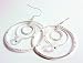 Fashion earrings 956 large hoop design in silver coloured metal - for pierced ears