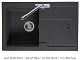 Carron Bali 100 Single Bowl Granite Kitchen Sink Champagne