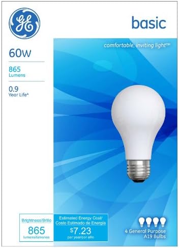 GE 41026-48 60-Watt 865-Lumen A19 Basic General Purpose Bulb, 48-Pack