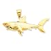 14k Polished 3-Dimensional Shark Pendant