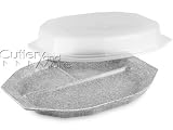 Nordic Ware 60041 Graniteware Microwave TV Dinner Plate 10-in.