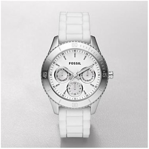 Fossil Stella Silicone Watch - White