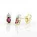 1.07 Carat 14KYG Ruby & Diamond Earrings