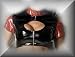Patent Peek-A-Boo Bustier Full PVC Back Color: Black/Red Sizes: Small, Medium, Large or X-Large