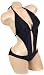 Sexy Trendy Cute Summer Black Low Cut One-Piece Bathing Suit Swimsuit Swimwear