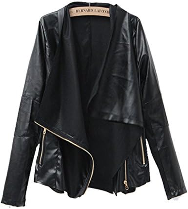 WenVen Women's leather coat of cultivate one's morality