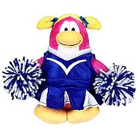 DISNEY CLUB PENGUIN SERIES 3 ~ CHEERLEADER (BLUE OUTFIT) WITH COIN CODE