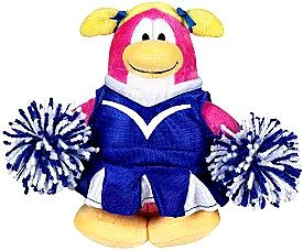 DISNEY CLUB PENGUIN SERIES 3 ~ CHEERLEADER (BLUE OUTFIT) WITH COIN CODE [Toy]