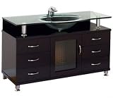 Accara 55 Inch Bathroom Glass Counter
