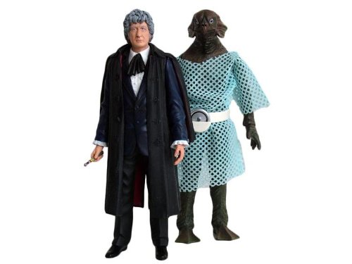 Third Doctor with 'The Sea Devils' Sea Devil