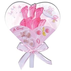It's A Girl Card & Twinkle Candy, Pack of 6