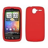EMPIRE Premium Red Silicone Gel Skin Cover Case for HTC Desire