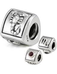 Sterling Silver Scorpio Ohm Bead Charm whi044