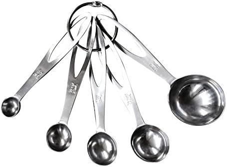 Gourmetics Kitchens - 18/10 Stainless Steel Measuring Spoons - 5 Piece Set
