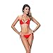 I-Glam Swimwear Brazilian Bikini Bottom and Top BeachWear Red L