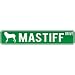 New  Mastiff Drive  Street Sign Dog