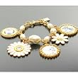 Coach Bonnie Mutli Charm Flower Bracelet Pearl Gold Coach Bonnie Mutli Charm Flower Bracelet Pearl Gold