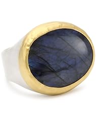Nava Zahavi Boundless Labradorite, Silver and 24k Gold Ring, Size 7