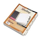 Cardinal 60533 Quickstep Bulk Index System, White Tabs 1-5, 24 Sets/Box