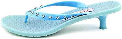 Arleen C HTH027Q4E Womens Size 7 Blue Rubber Thongs Sandals Shoes